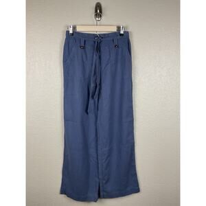 Beau Dawson W Pants M Linen Blend Blue Lightweight Casual Relaxed Fit